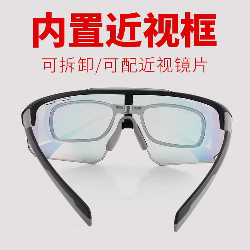 变色偏光骑行眼镜近视防风沙公路山地自行车摩托车户外运动风镜男