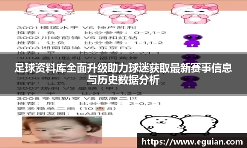 足球资料库全面升级助力球迷获取最新赛事信息与历史数据分析